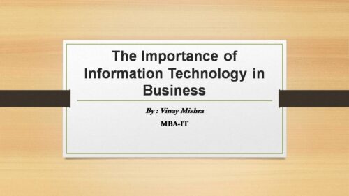 The role of information technology in business and institutions